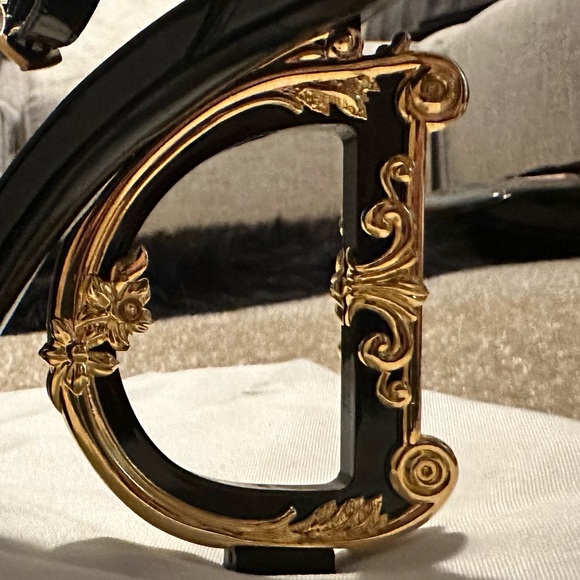 Dolce Gabbana D&G Black Sandal Heels Patent Leather - Picture 8 of 9